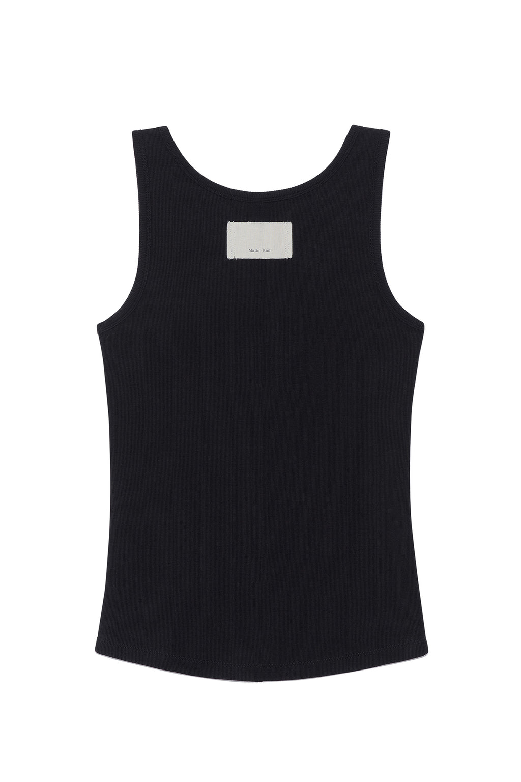 [matinkim] LOGO APPLIQUE SLIM TANK TOP IN BLACK