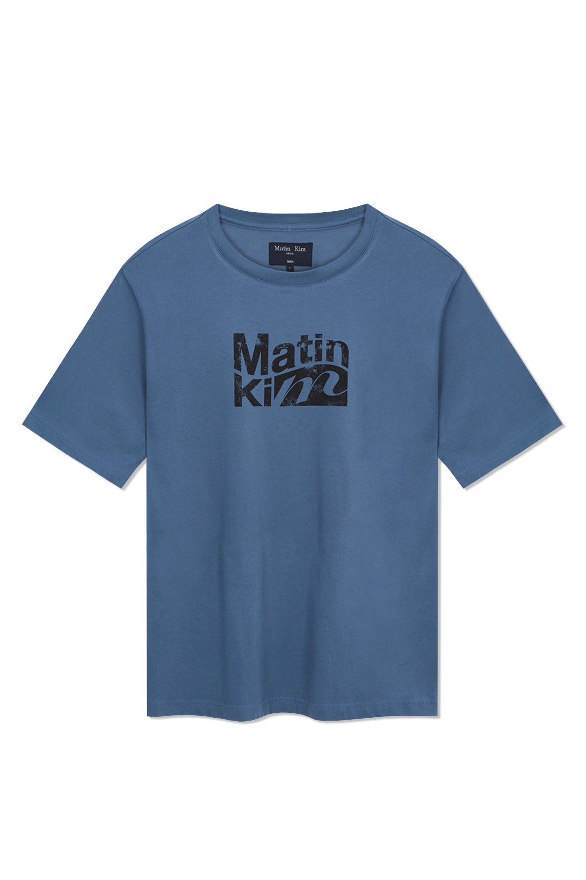 Matinkim Wavy Logo Graphic Top For Men IN Blue