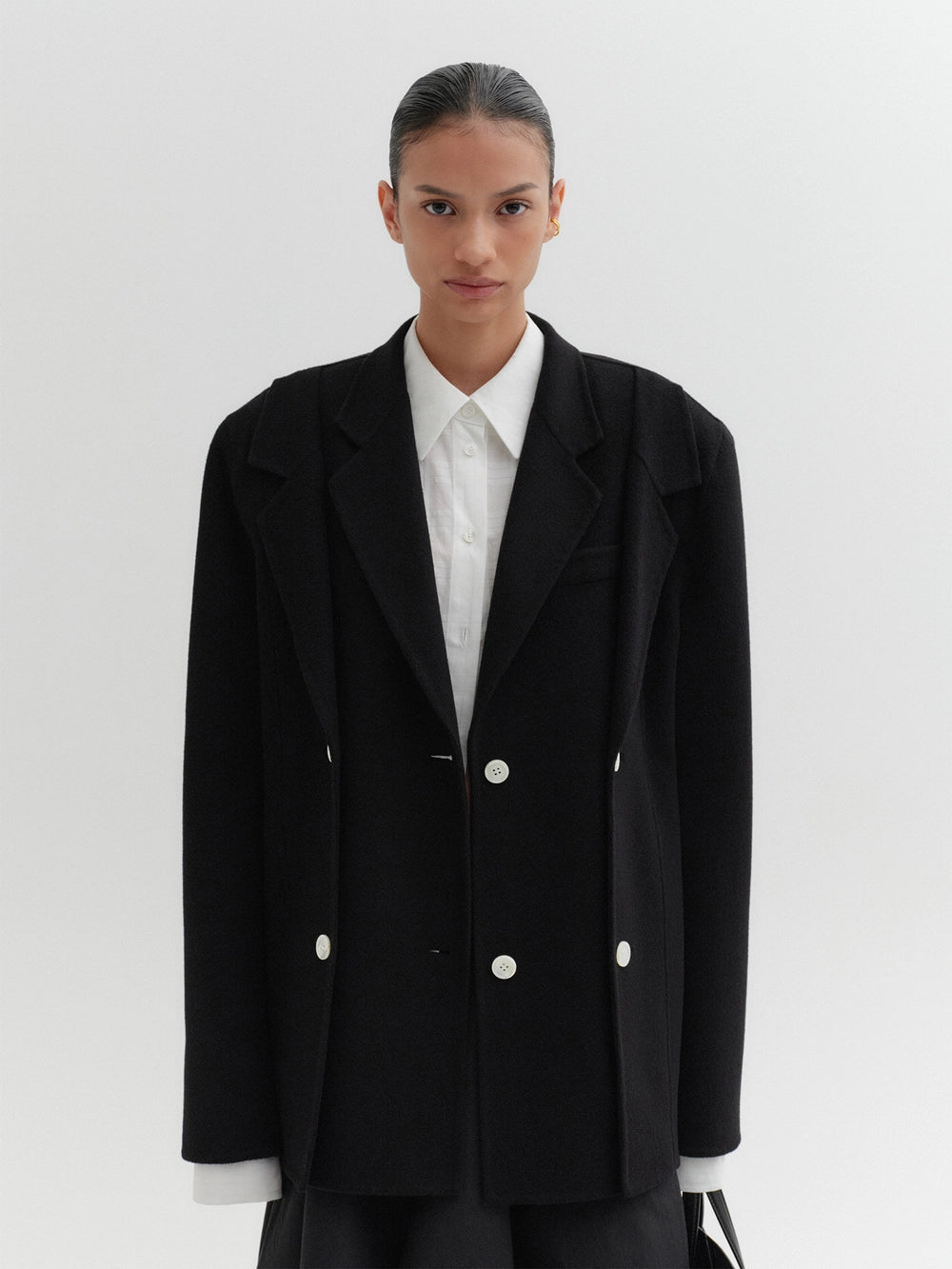 EENK Double Collar Jacket - Black