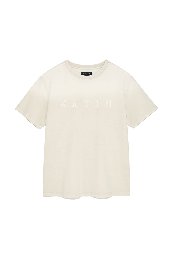 Matinkim Dying Point Logo Top For Men IN Ivory