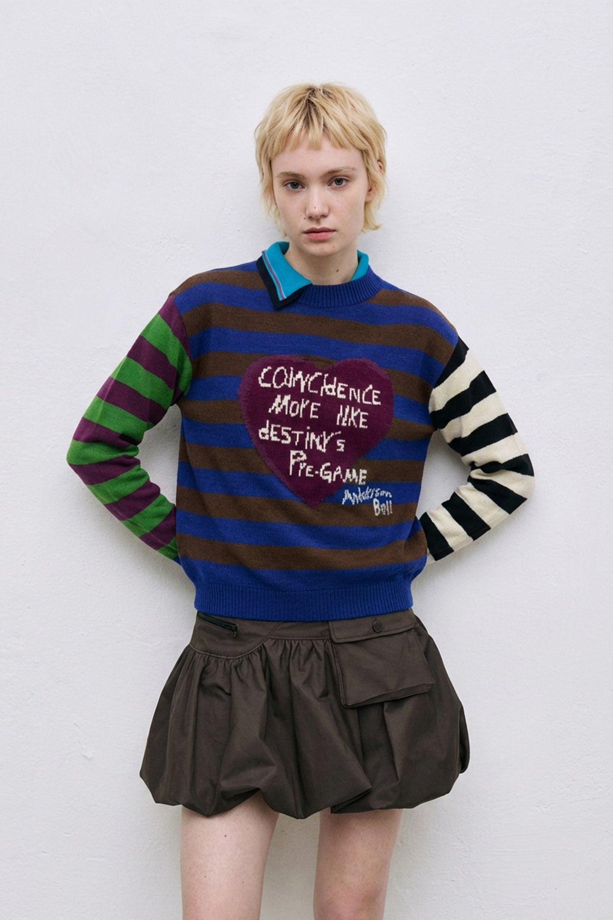 Andersson Bell Girl'S Heart Message Crew-Neck Sweater