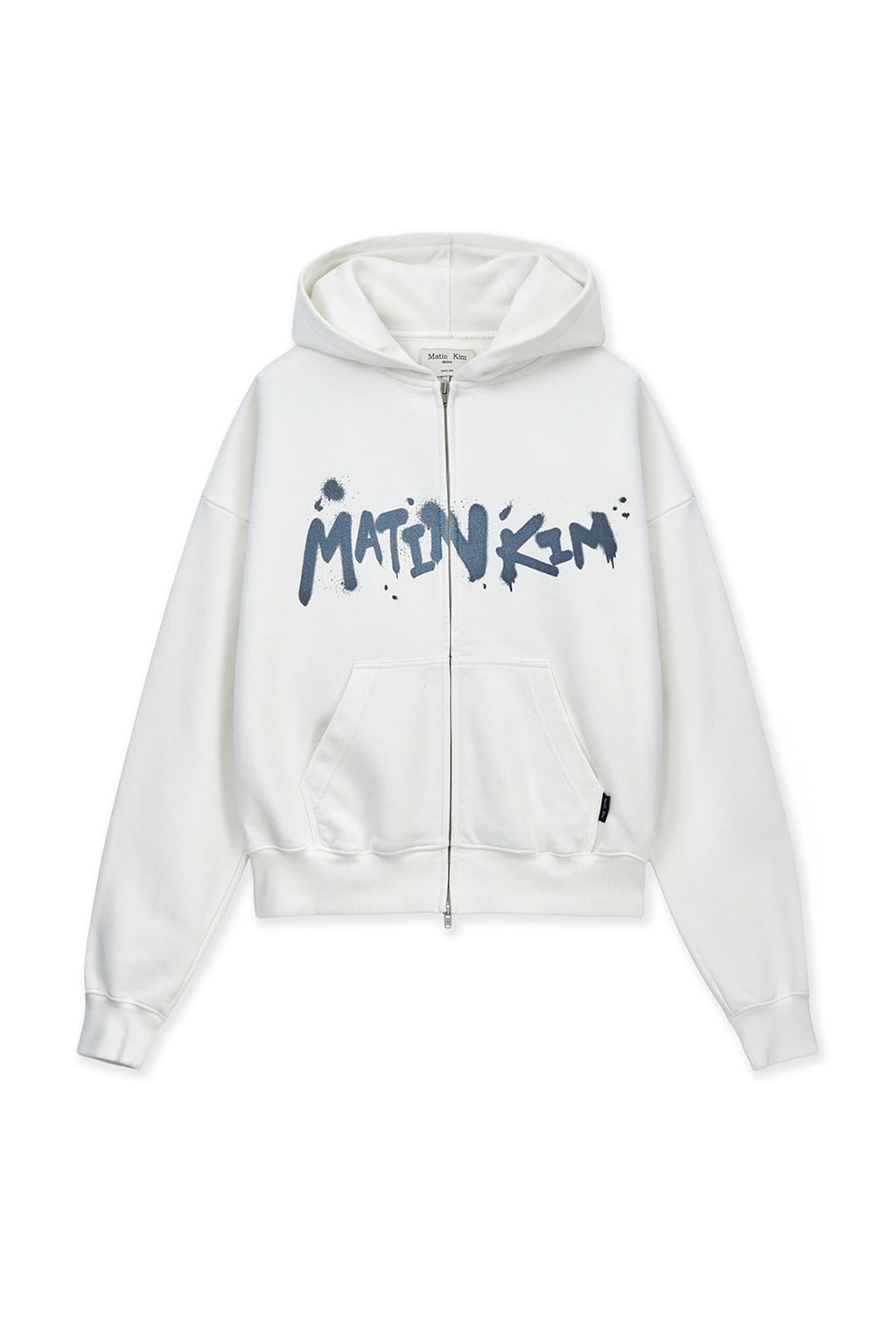 Matinkim Graffiti Logo Hoody Zip UP IN White