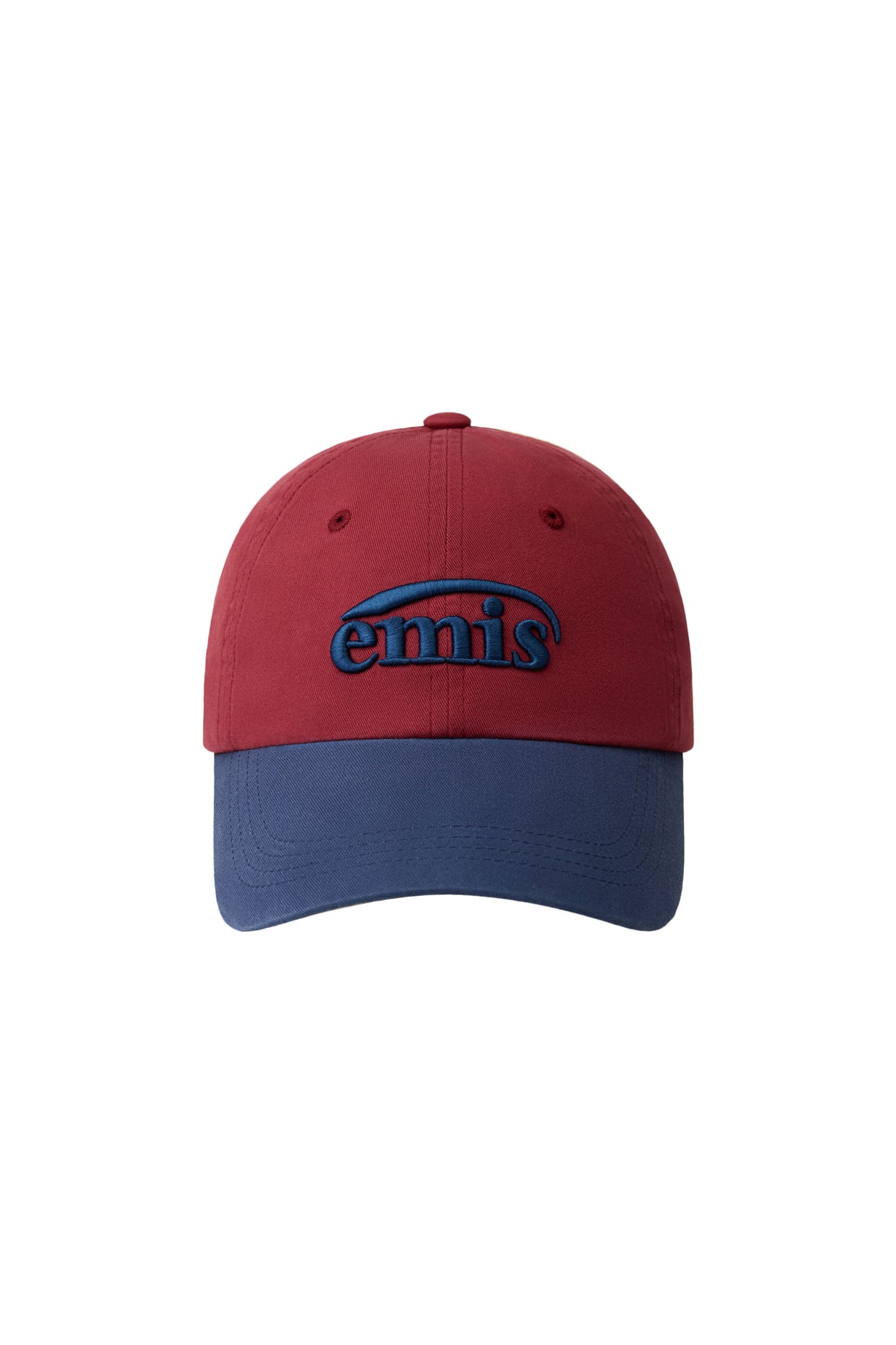 Emis Washed Two Tone Ball Cap-Red