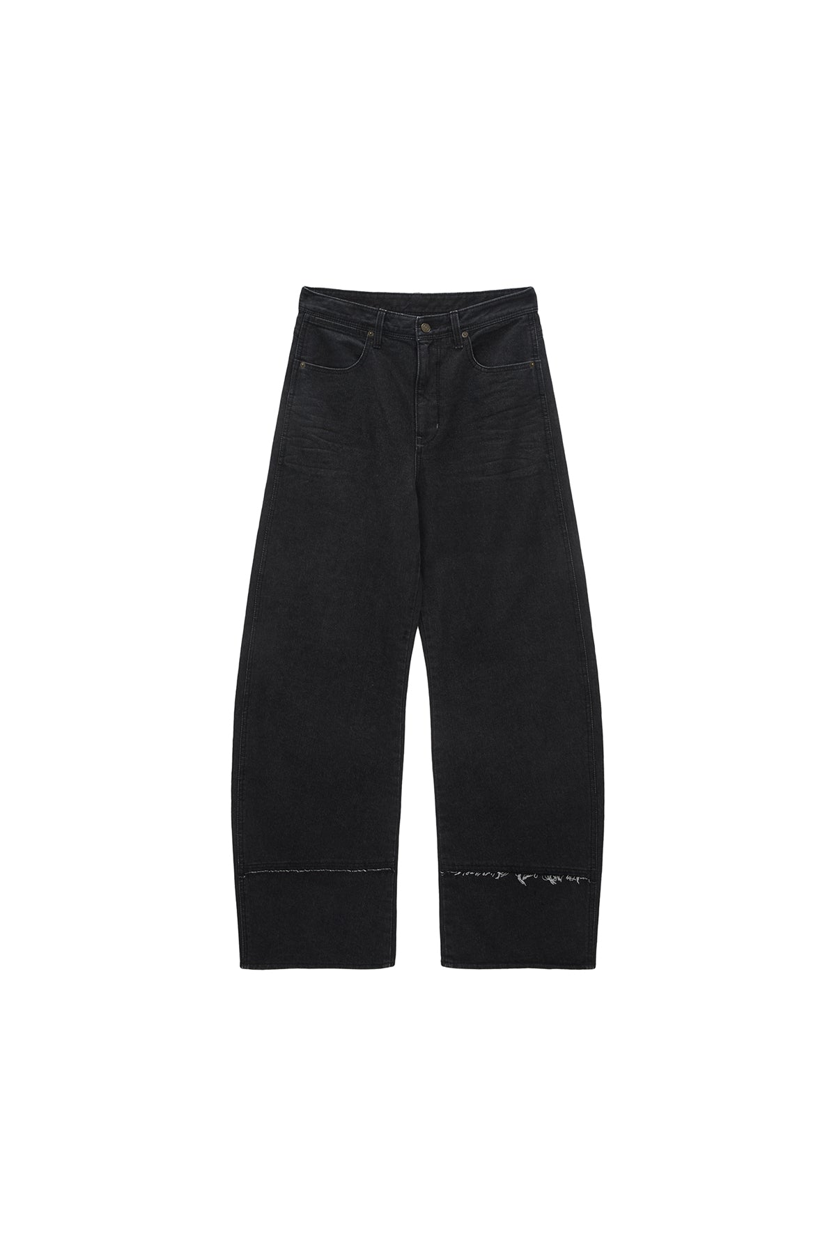 Matinkim Wide Cut Point Denim Pants For Men IN Black