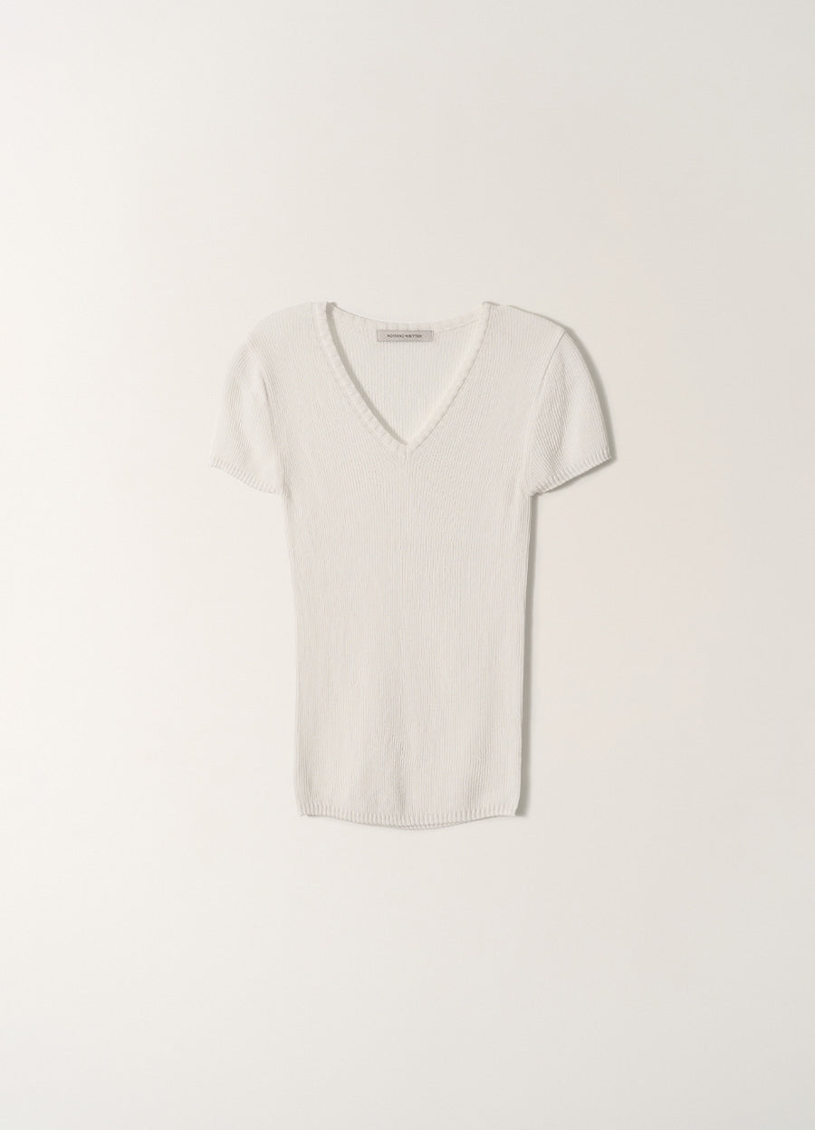 Nothing Written Tia v-neck knit (White)
