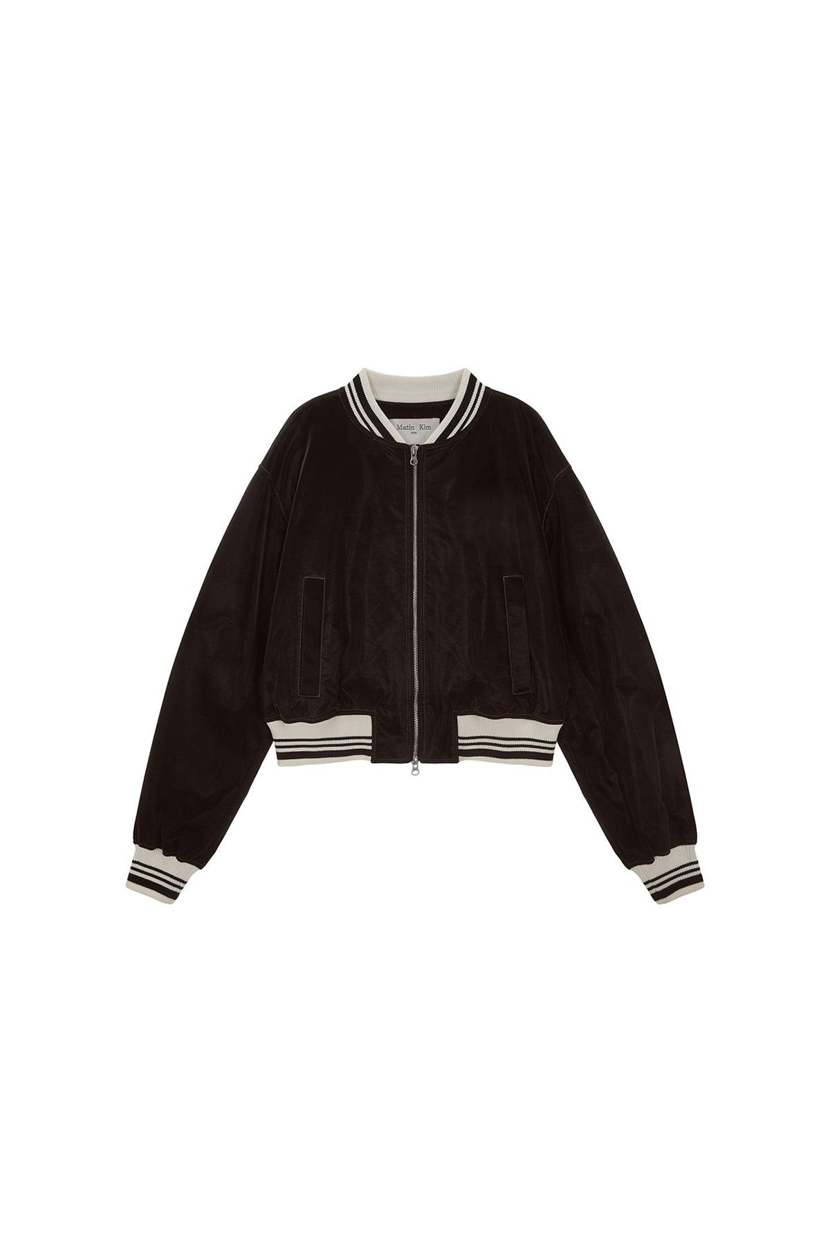 Matinkim Coating Stadium Jumper For Women IN Dark Brown