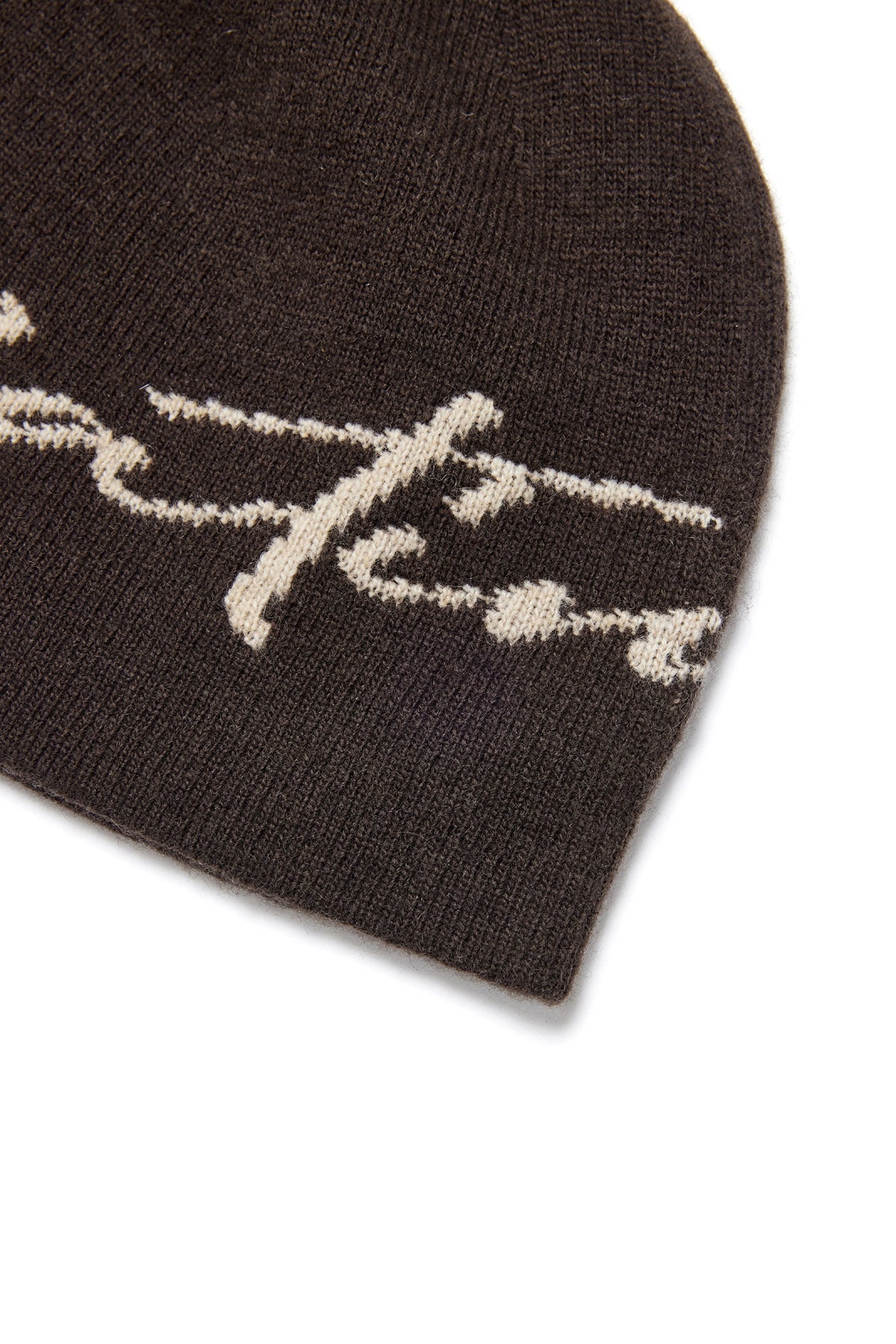 [matinkim] MATIN LOGO SCRIPT BEANIE IN BROWN