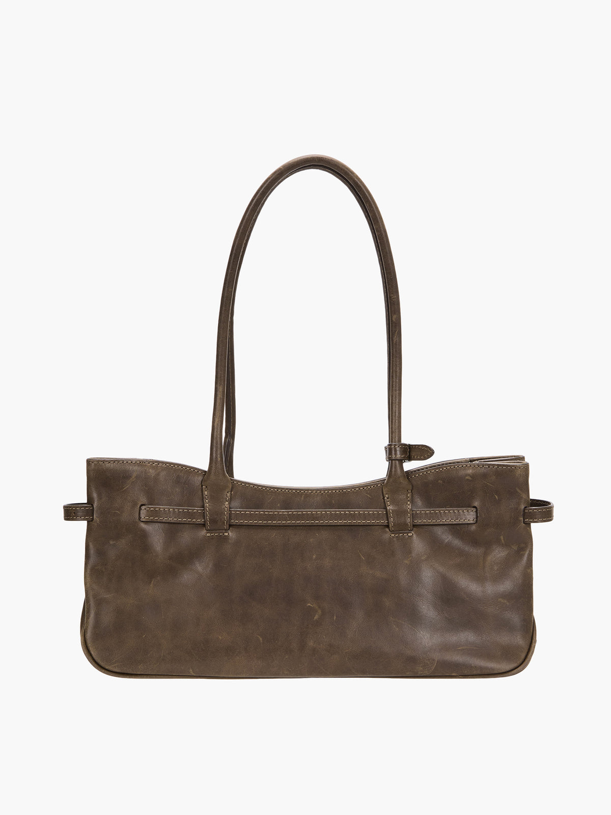 Margesherwood Grandma Used Shoulder Bag washed brown pull-up