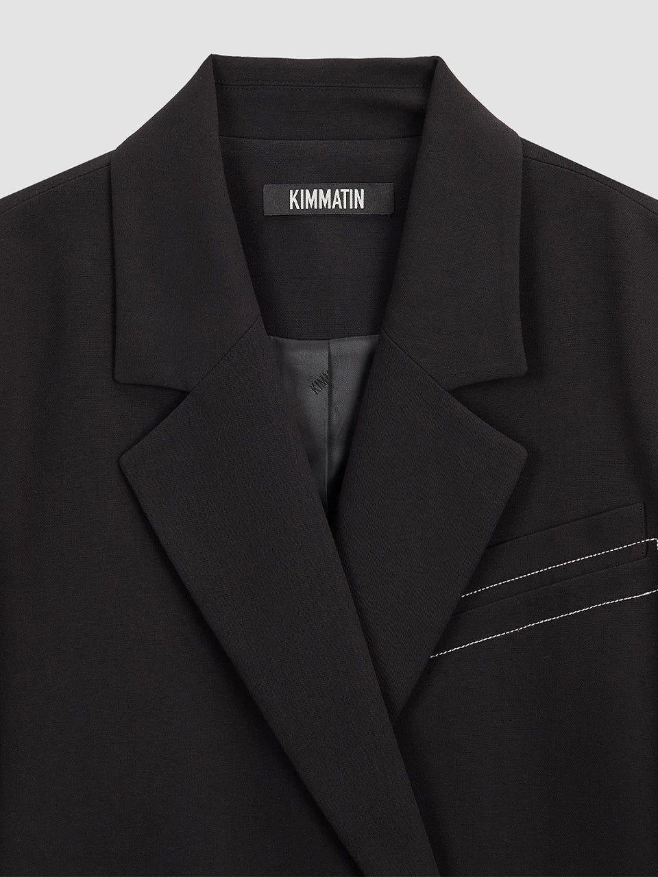 [matinkim] Oversize Low Edge Crop Jacket IN Black