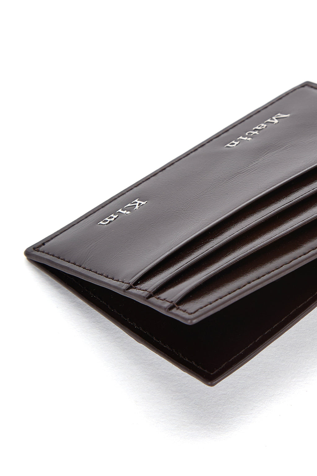 Matinkim Matin Kim Steel Logo Card Wallet IN Brown