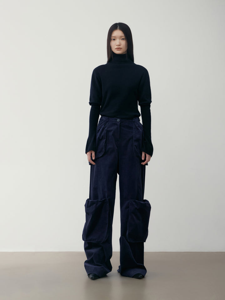 Low Classic Cashmere Puff Sleeve Knit Top Black