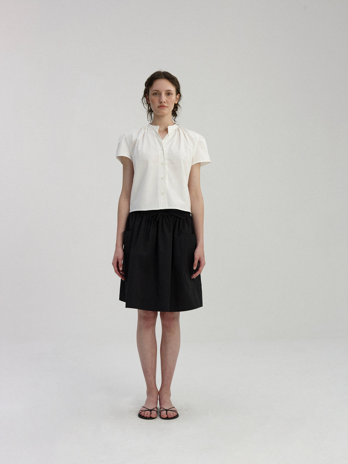 Nothing Written Pomé puff sleeve shirt (White)