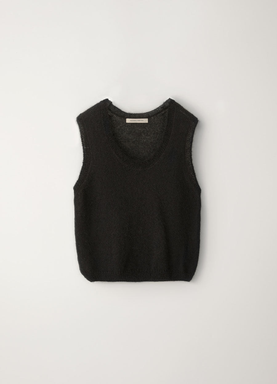 Nothing Written Carol u-neck vest (Black)