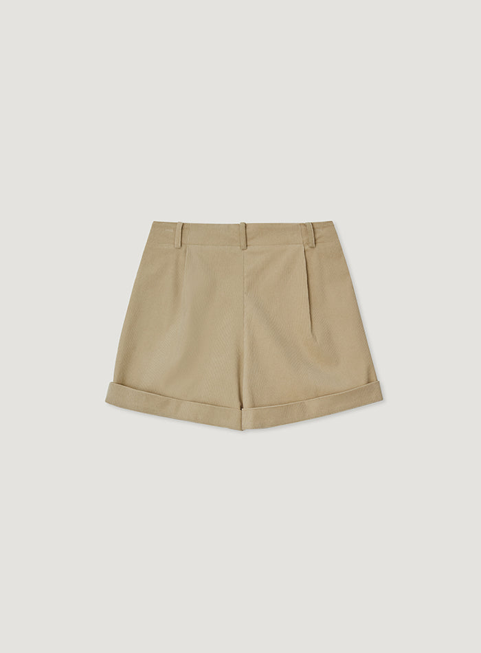 Mango Maniplease Maro Corduroy Shorts Beige