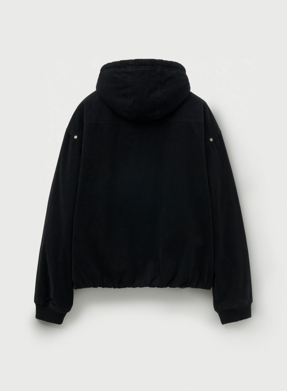 [satur] Teo Padded Hooded Zip-Up - Black