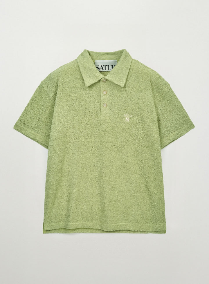Satur Hairy Collar T-Shirt - Light Green