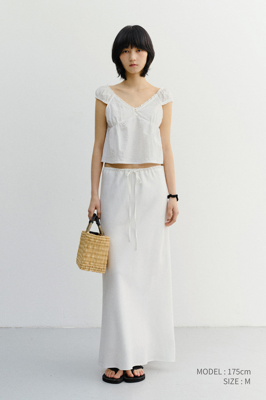 Dunst 2-Way Shoulder Blouse White