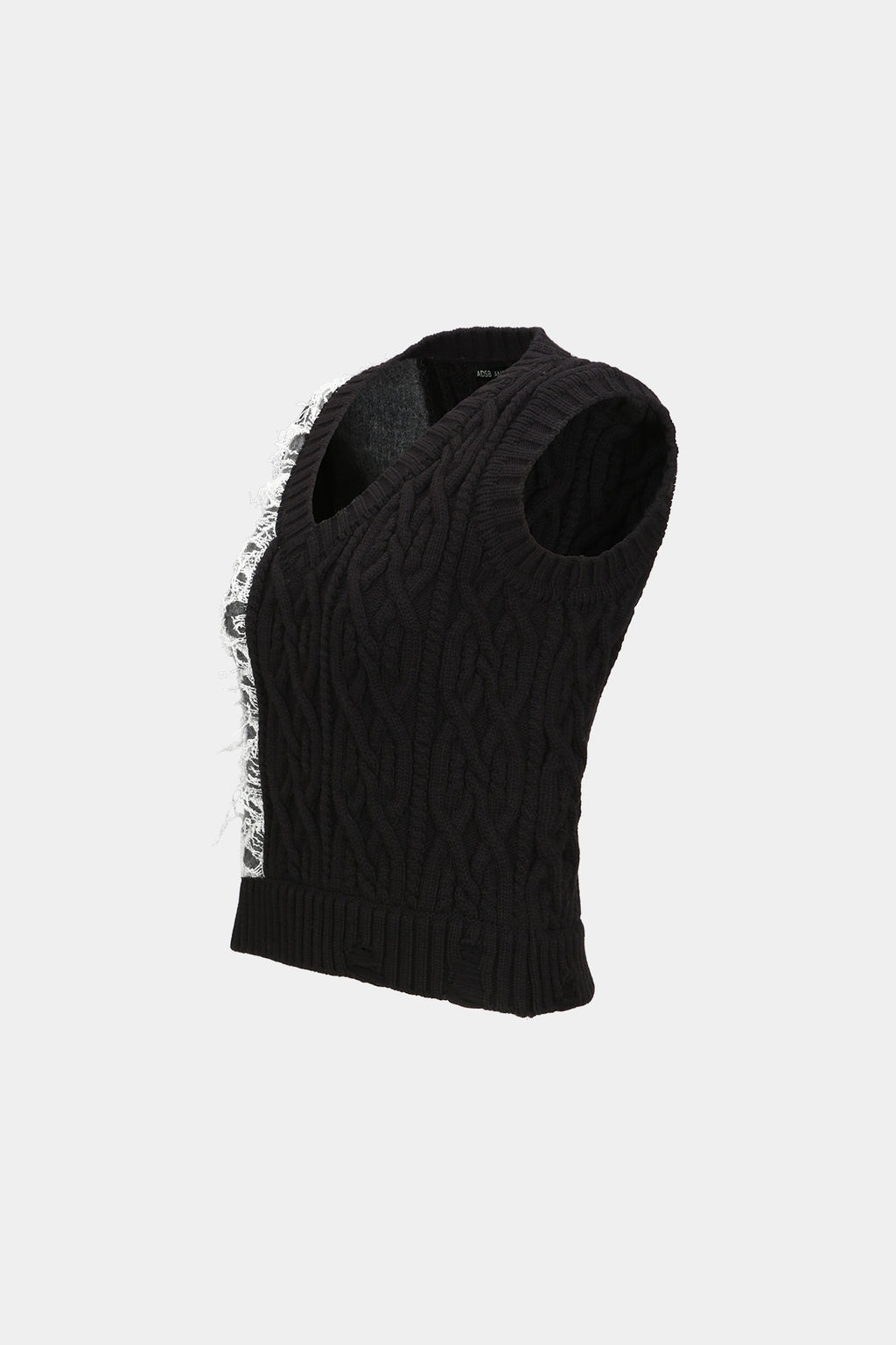 Andersson Bell Boucle Cable Patchwork Knit Vest
