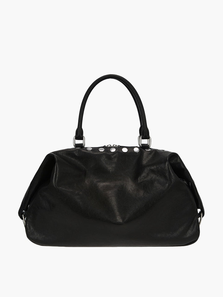 Margesherwood Dumpling Stud black washed nappa