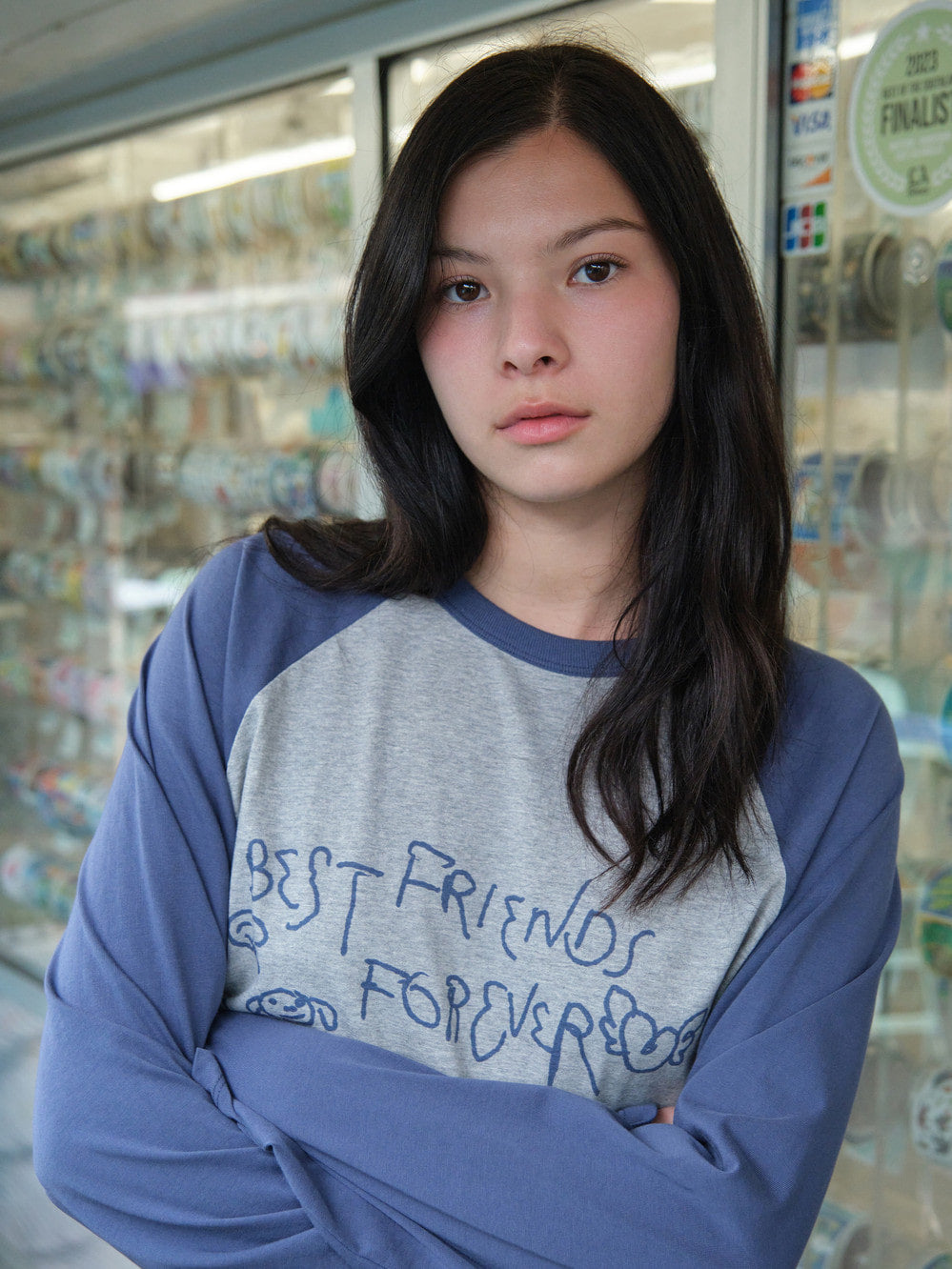 Low Classic Lc Bff Raglan Tee Melange Grey