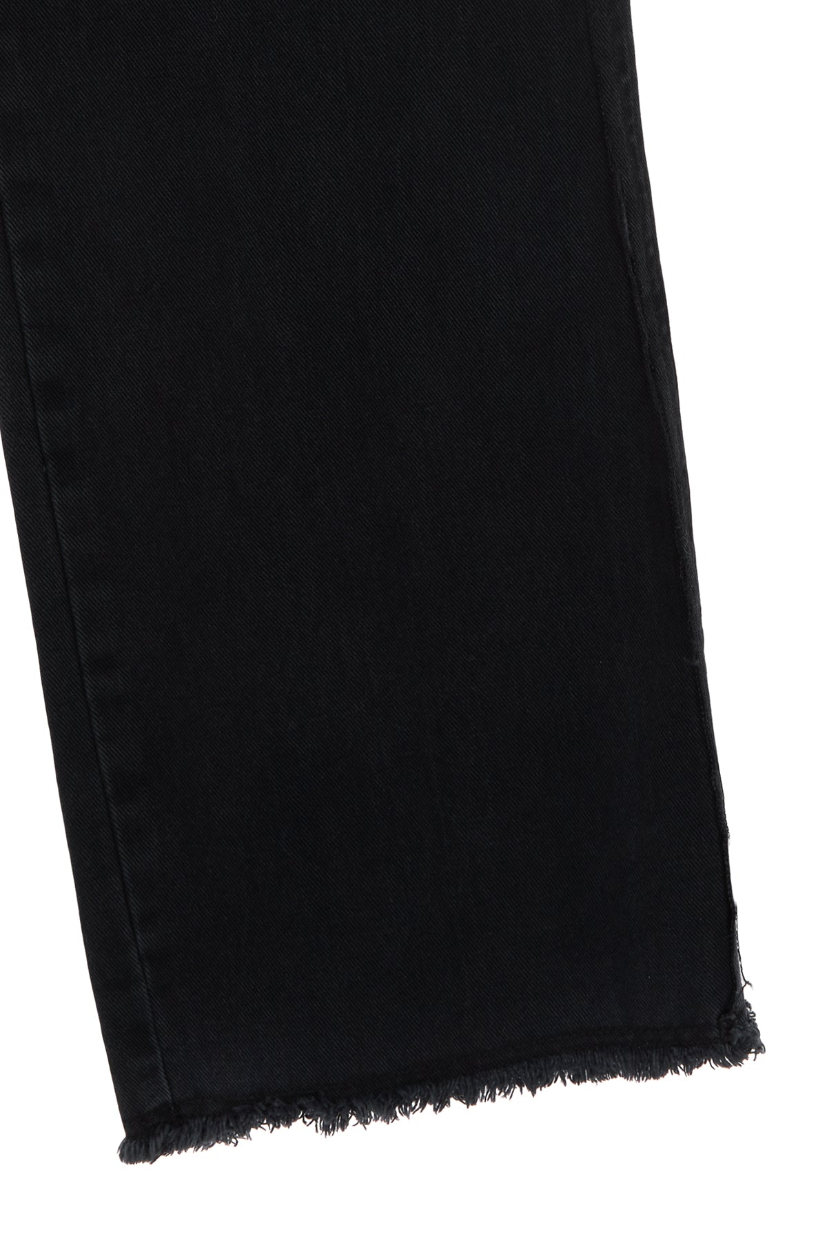 [matinkim] WAIST STRING BELTED DENIM PANTS IN BLACK