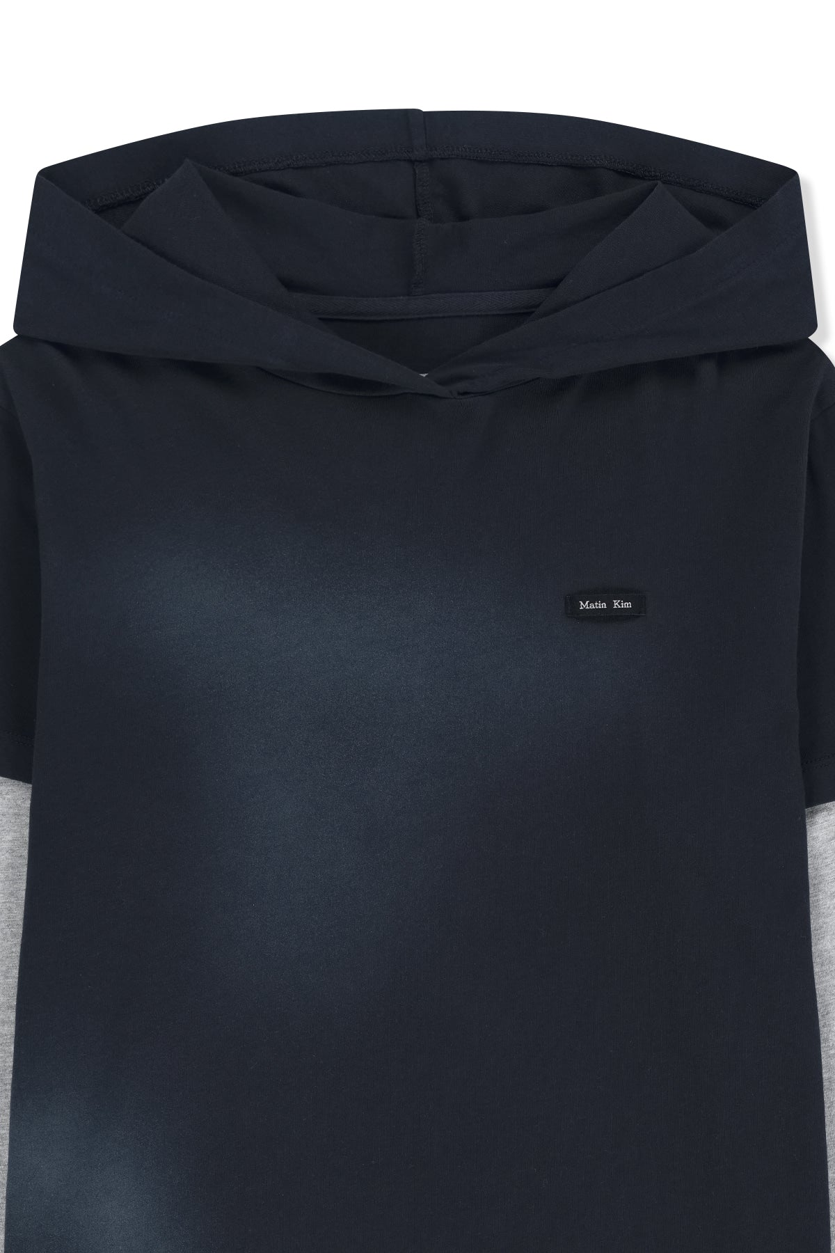Matinkim Dust Washed Layered Hood Top IN Navy