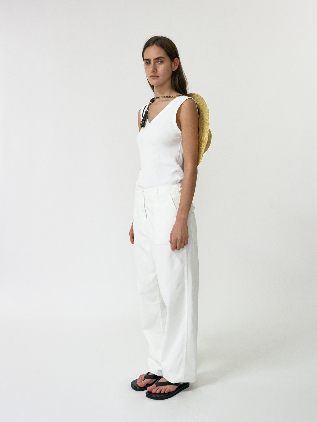 Nothing Written Easy v-neck sleeveless top (Black)
