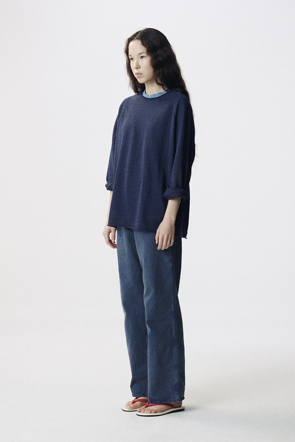 Nothing Written Jeanne cotton pants (Faded navy)