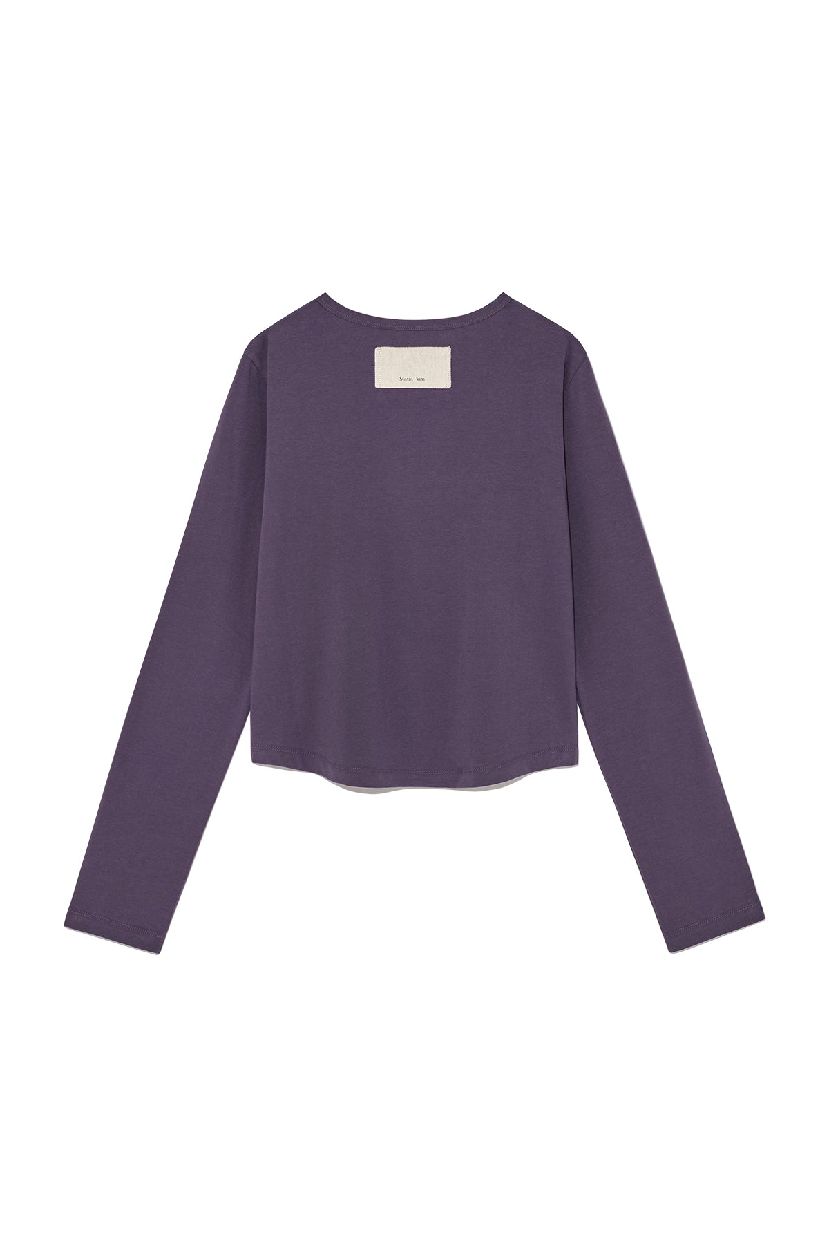[matinkim] TUCK DETAIL SMALL LOGO TOP IN PURPLE