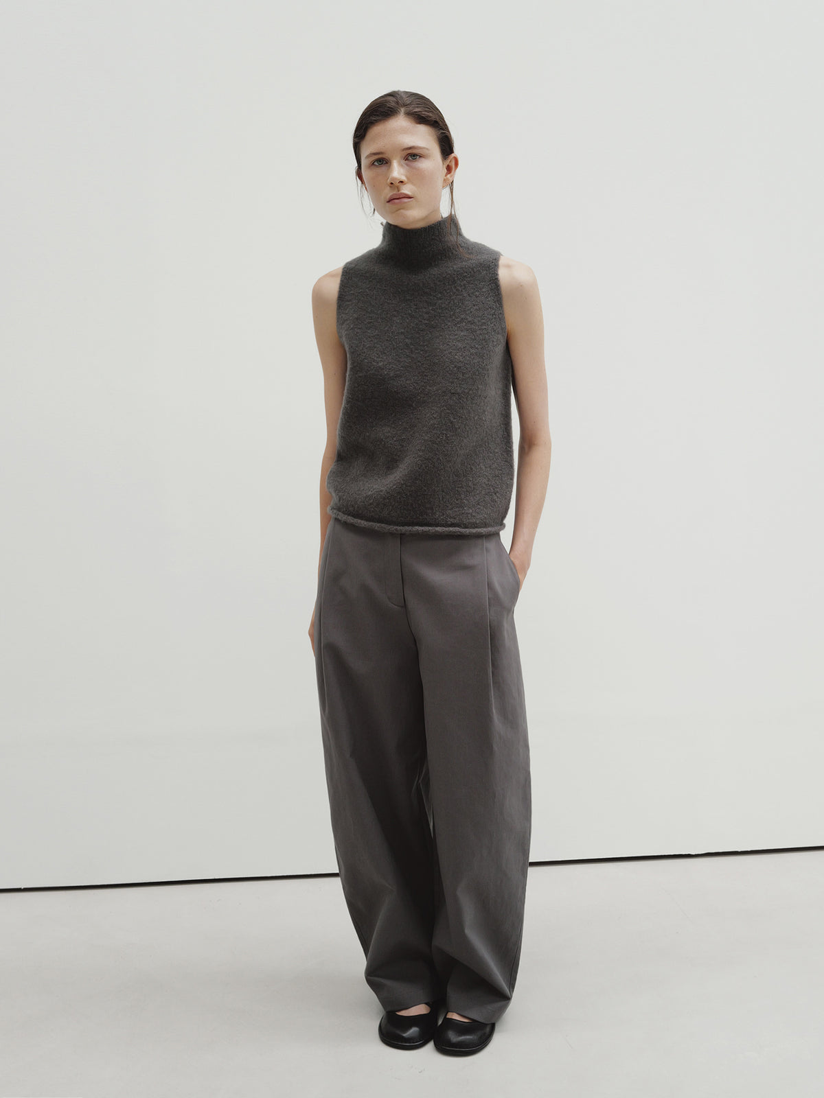 Moia turtle knit top (mushroom)