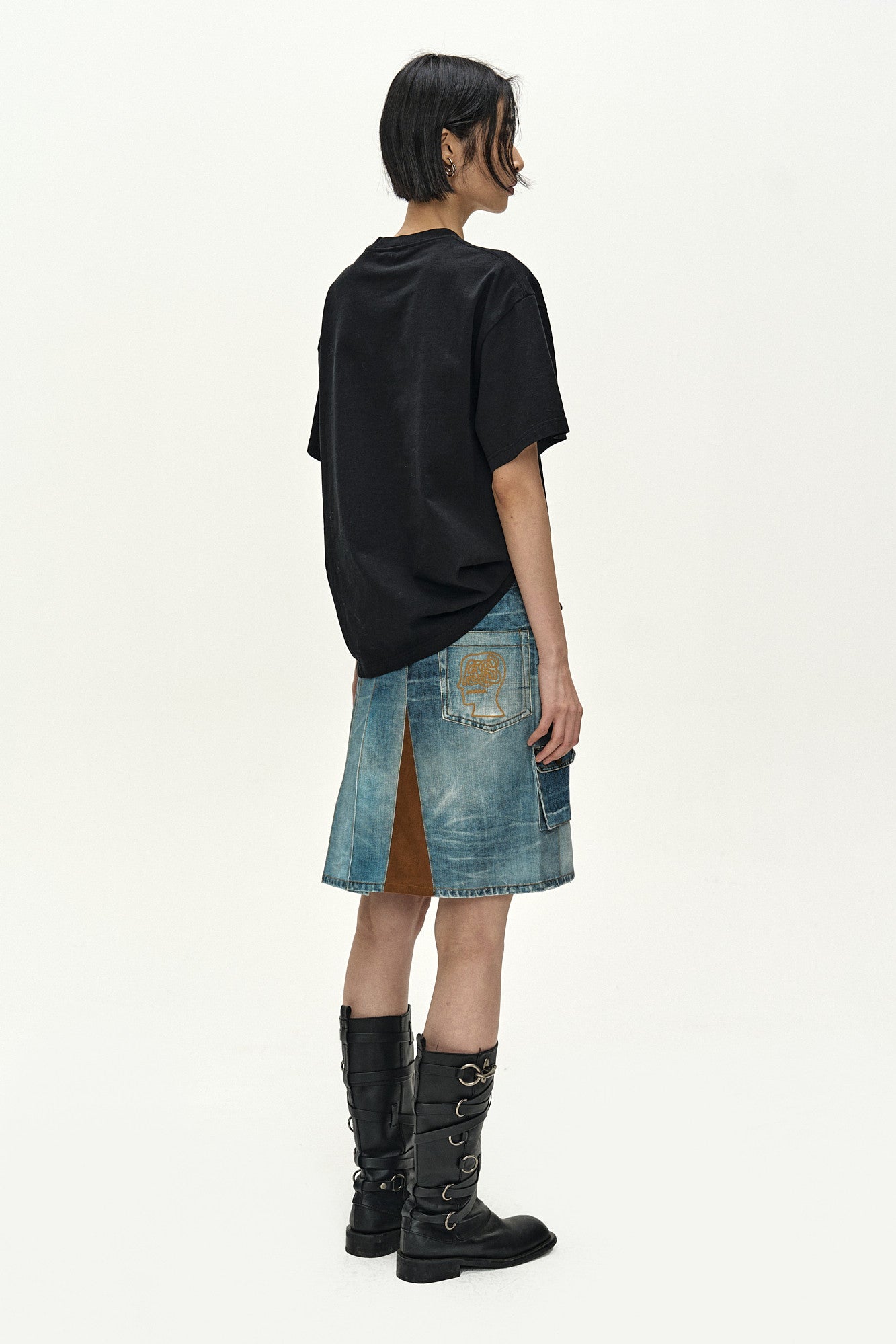 Andersson Bell Andersson Bell X Brain Dead Denim Print Skirt