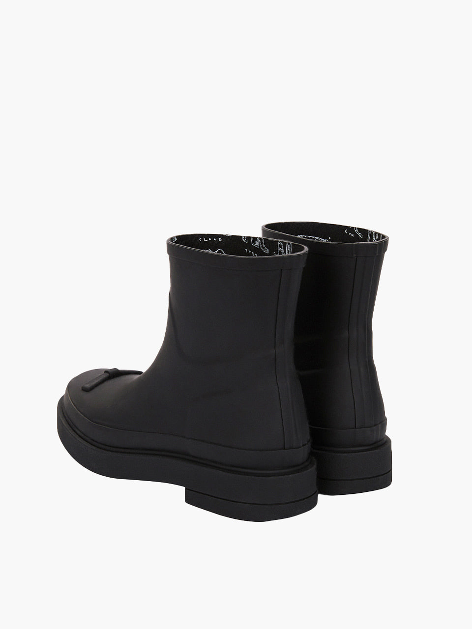 Margesherwood Ribbon Rubber Boots Short black