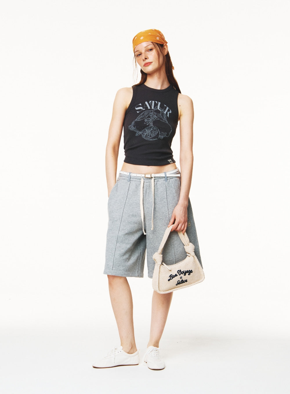 [satur] Bon Voyage Raffia Shoulder Bag - Cream