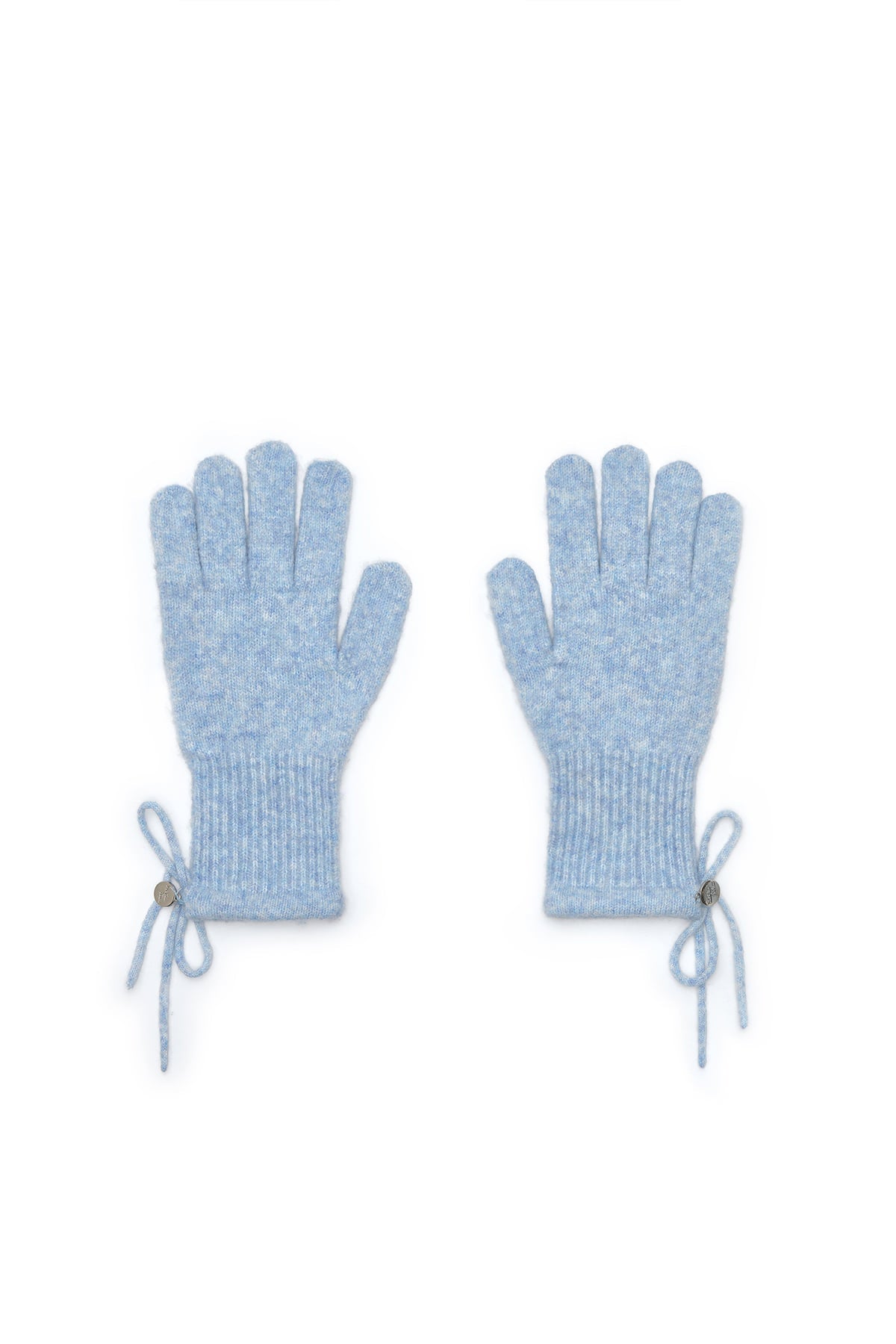 Matinkim Ribbon Finger Hole Gloves IN Light Blue