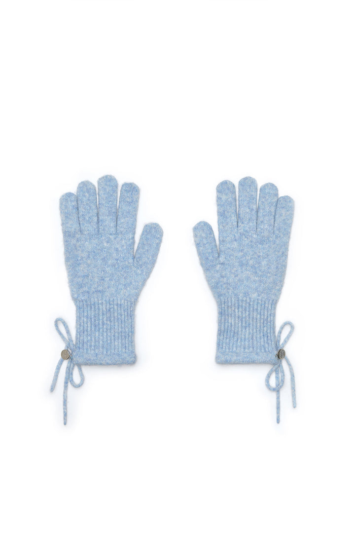 Matinkim Ribbon Finger Hole Gloves IN Light Blue