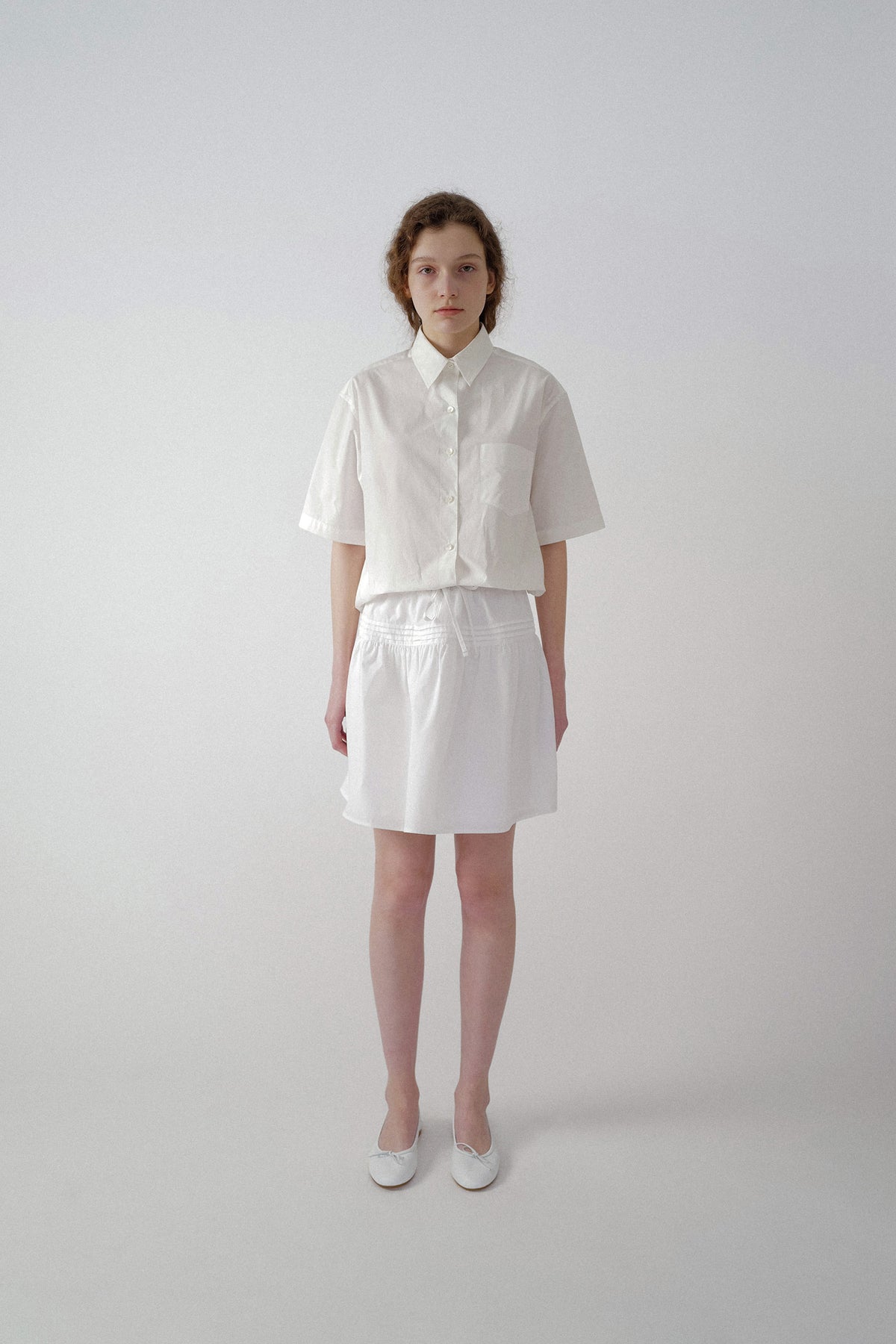 Nothing Written Pou flare skirt (White)