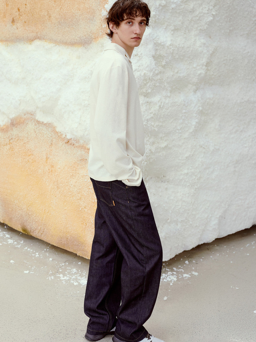 Low Classic Washed Jersey Long Sleeve T-Shirt Oatmeal