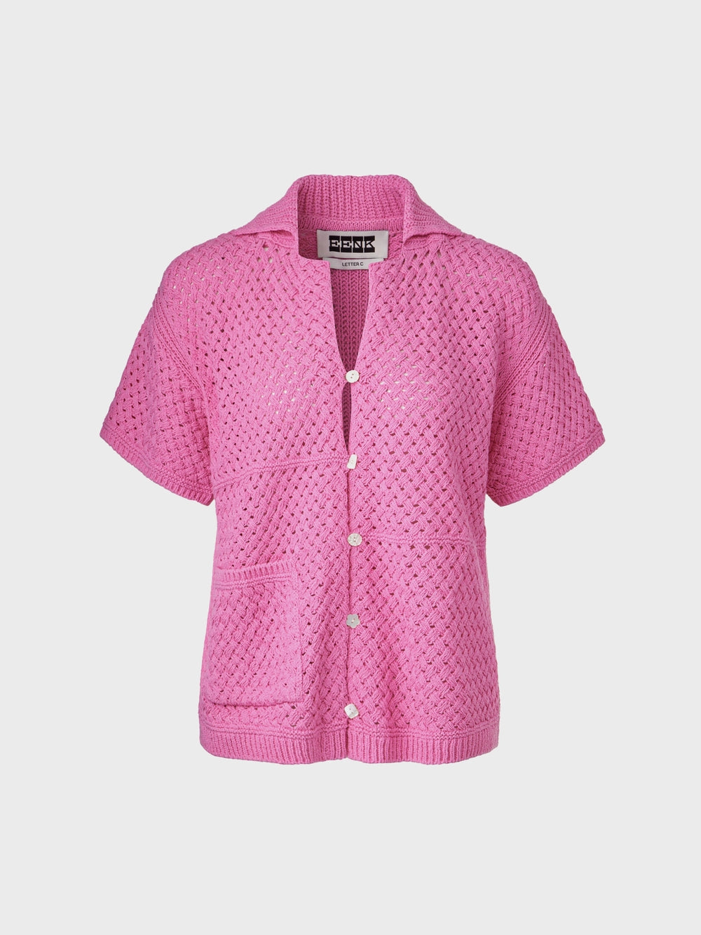 EENK Crochet Knitwear Cardigan - Pink