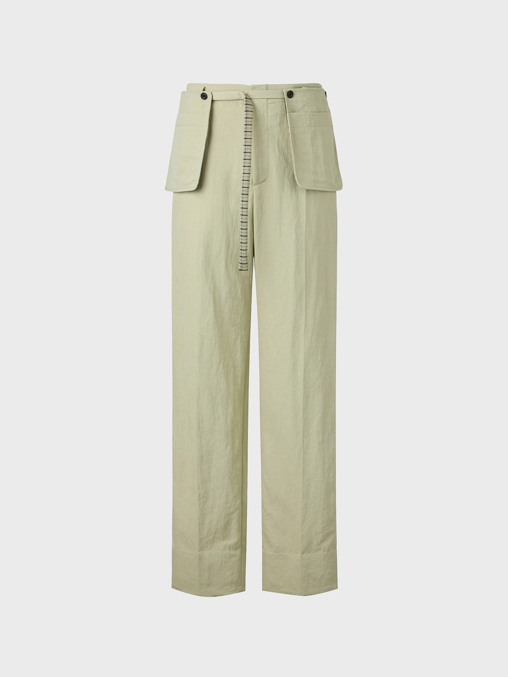 EENK Belted Straight Pants - Mint