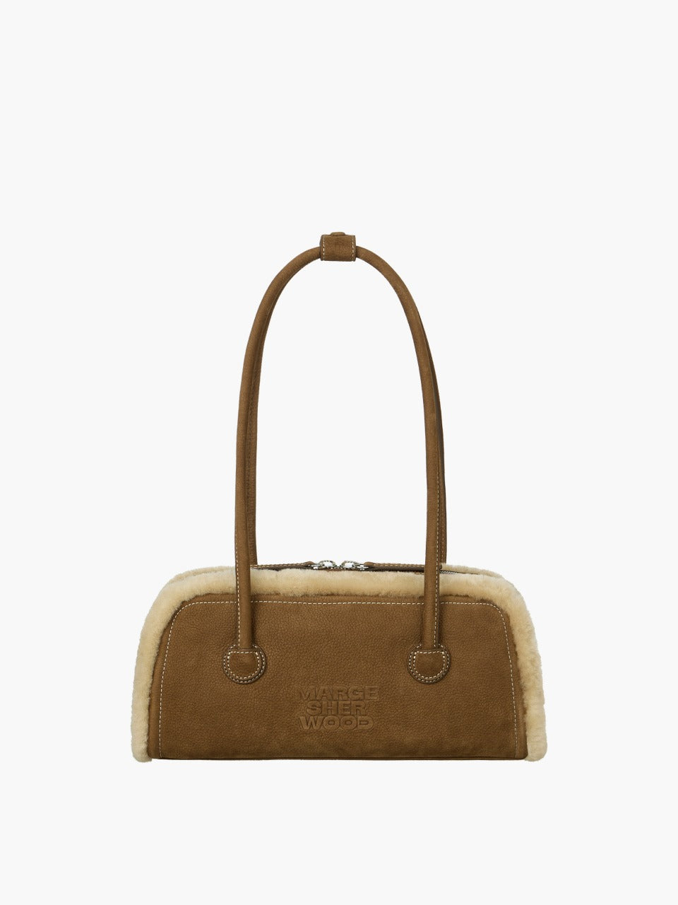Margesherwood Soft Boston EW beige shearling+chestnut nubuck