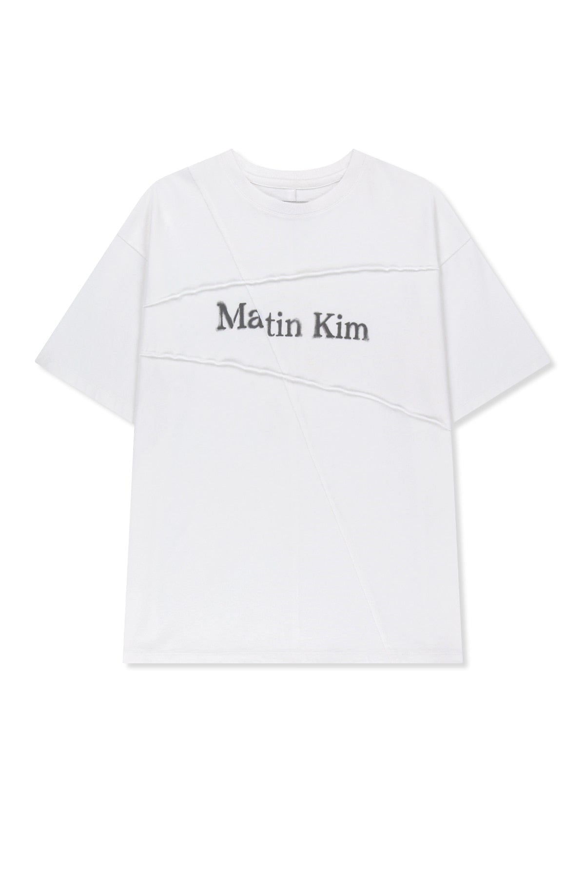 Matinkim Diagonal Cut Logo Top IN White