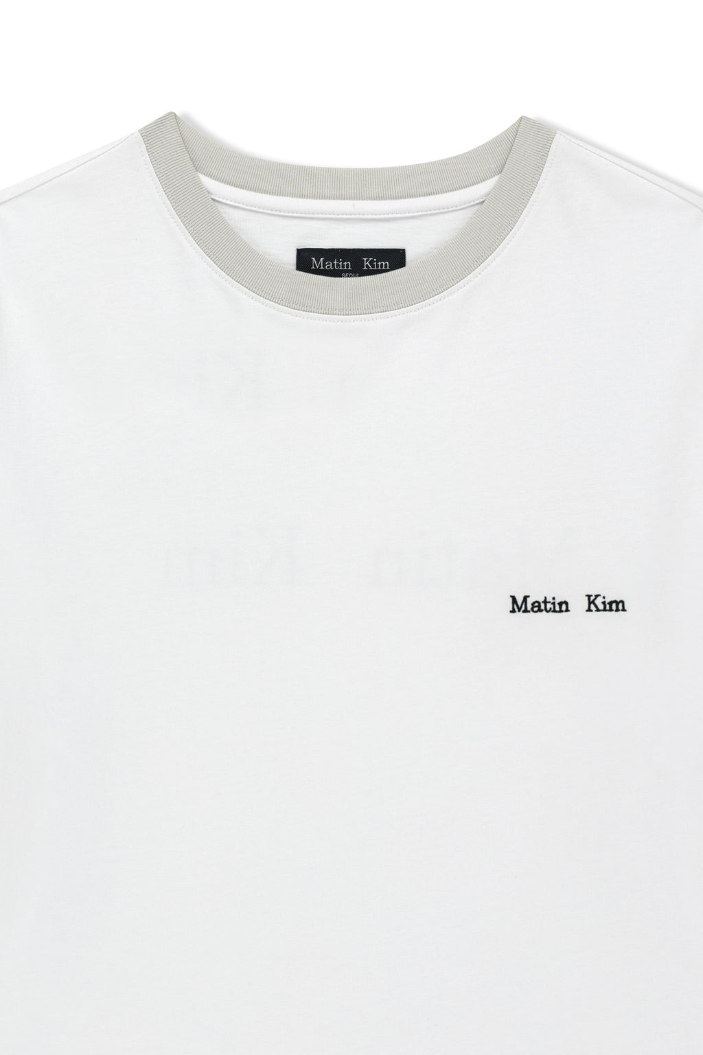 Matinkim Tonal Rib Back Logo Top For Men IN White