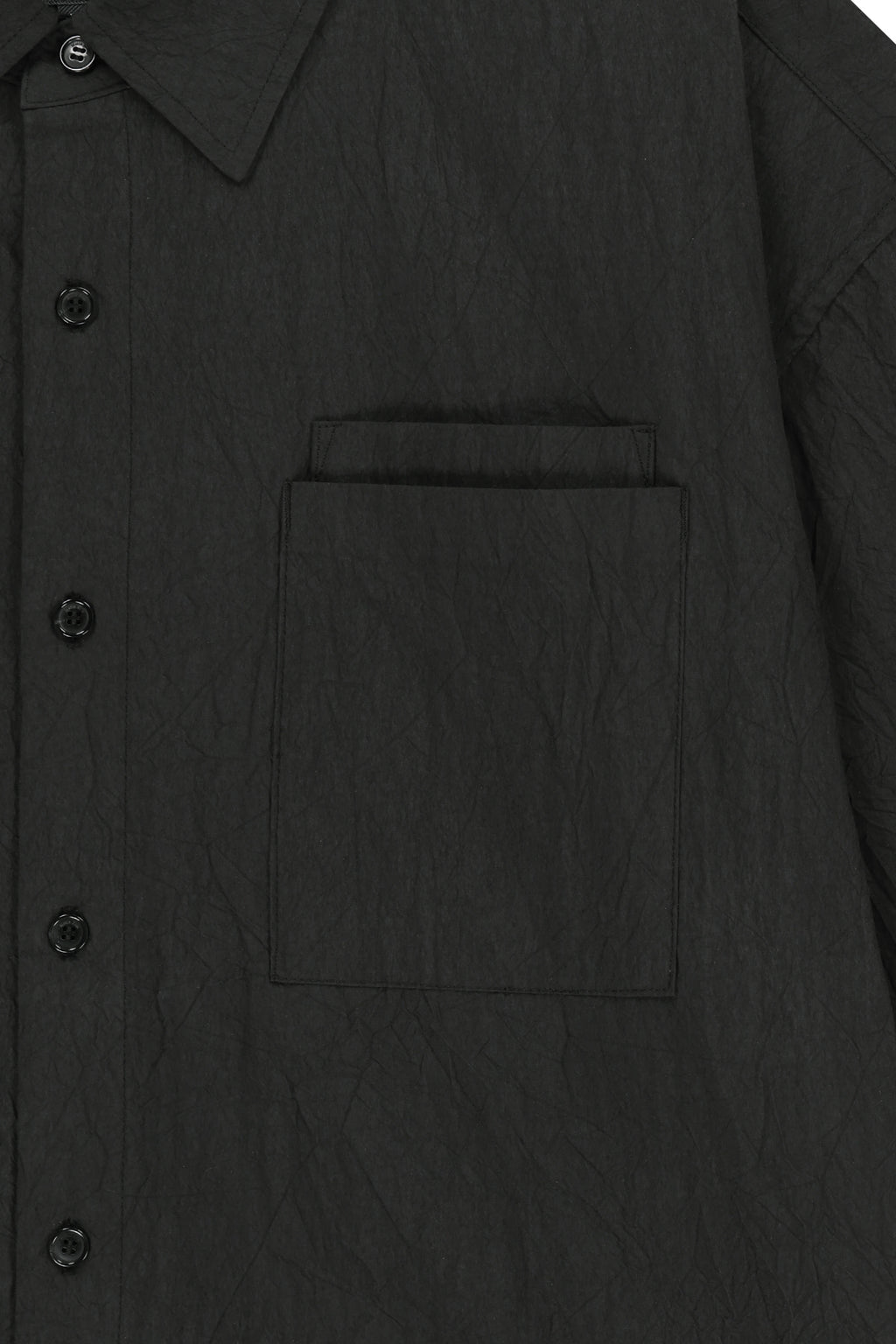 [matinkim] Small Logo Over Fit Shirt For Men IN Charcoal
