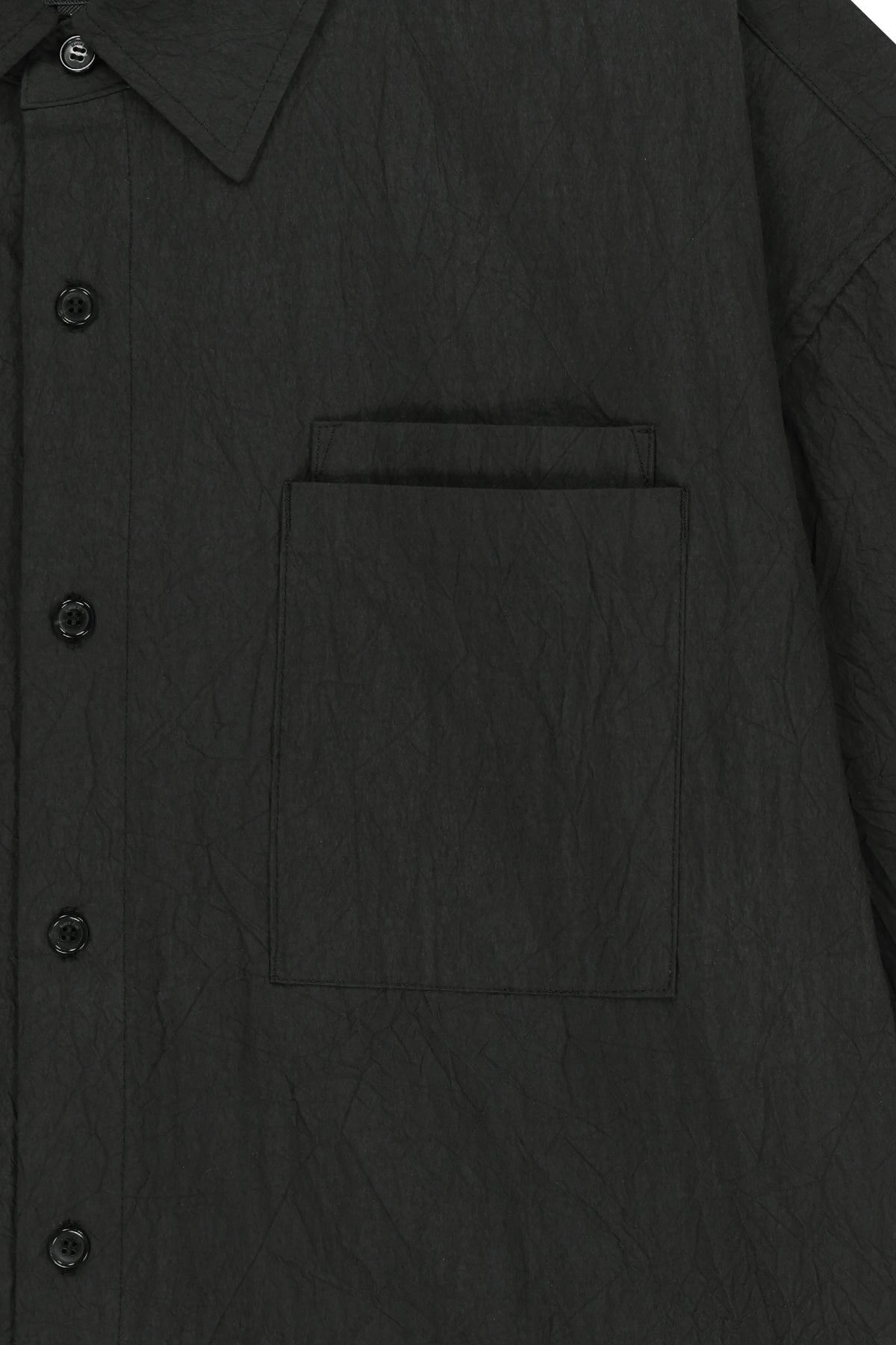 [matinkim] Small Logo Over Fit Shirt For Men IN Charcoal
