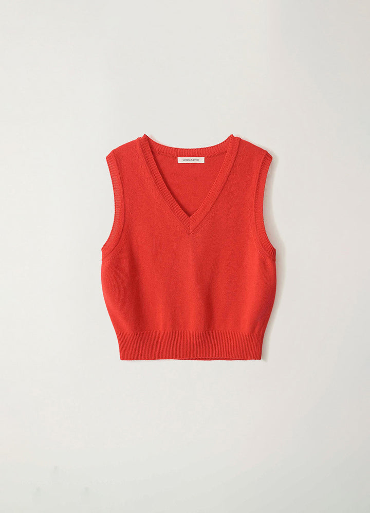 Nothing Written Basic v-neck slipover (Red)