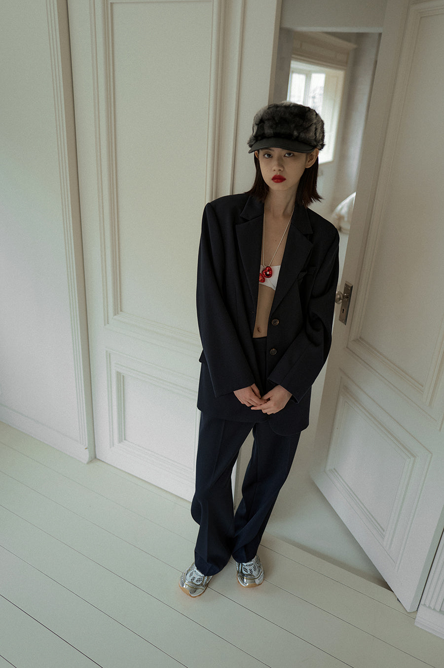Overdueflair Wool Wide Pants Navy