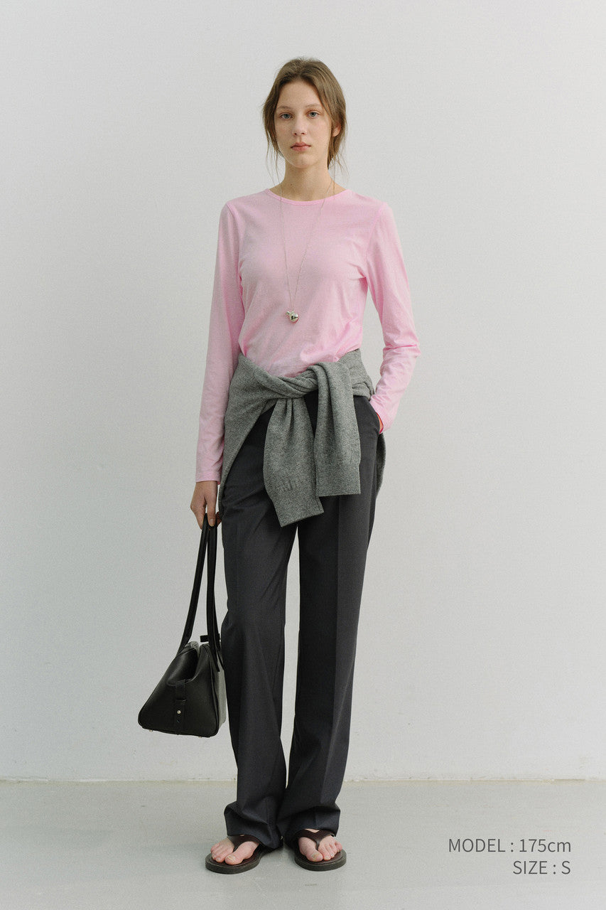 Dunst Essential Crew-Neck T-Shirt Pink