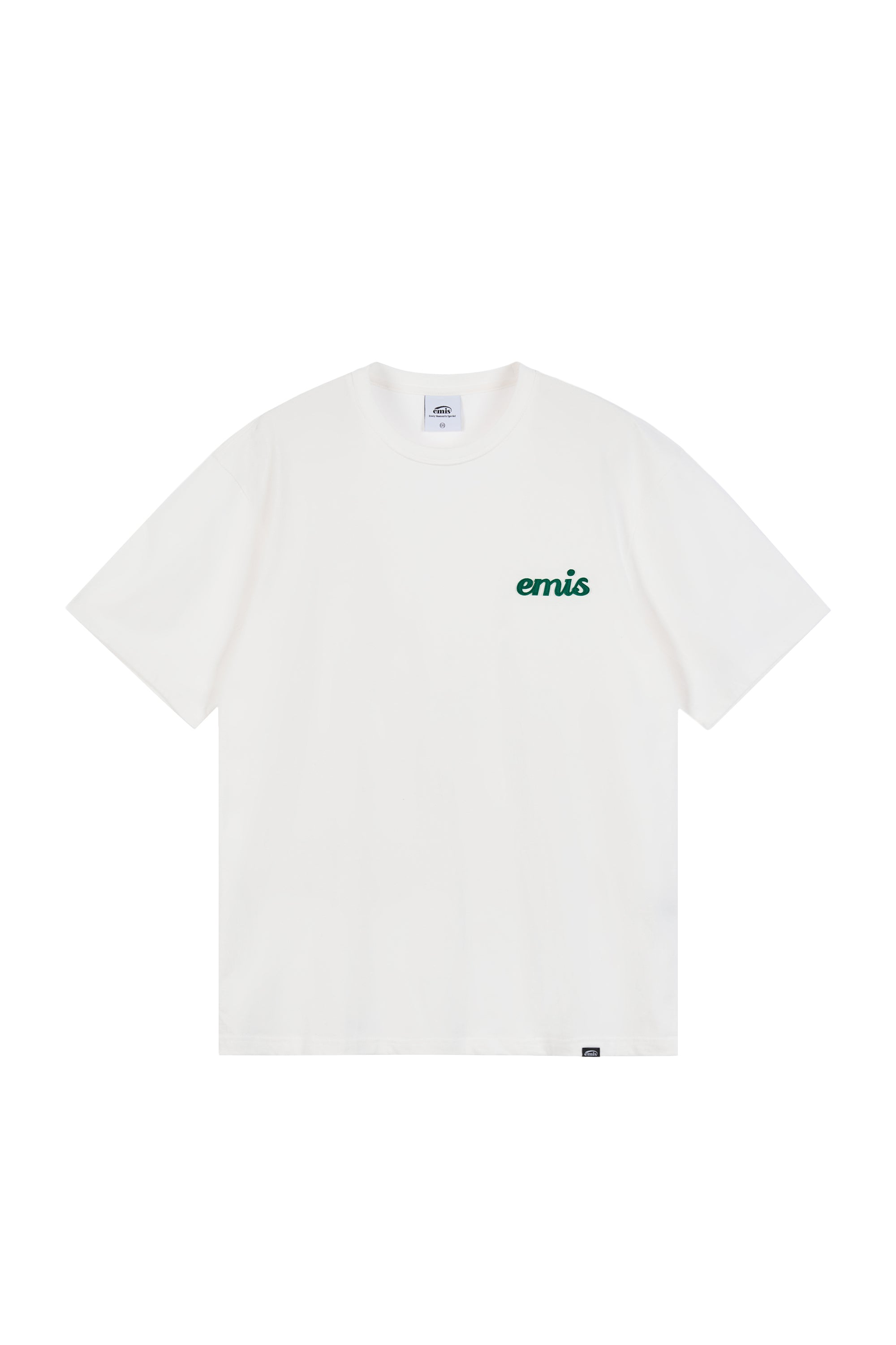 (UNISEX) APPLIQUE T-SHIRT-WHITE