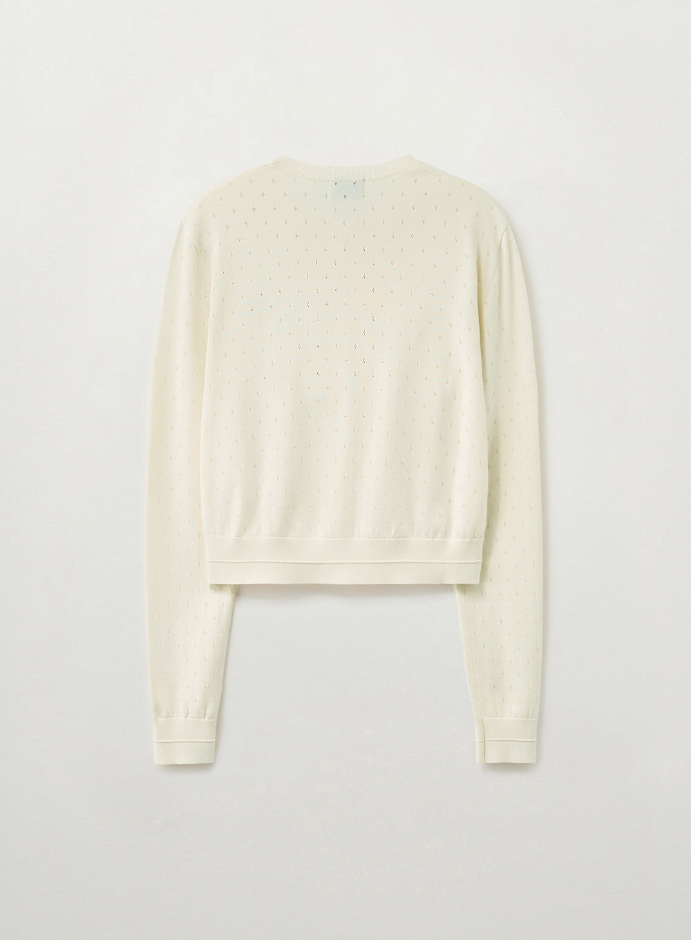 satur (W) Pointel Crewneck Cardigan - Cream