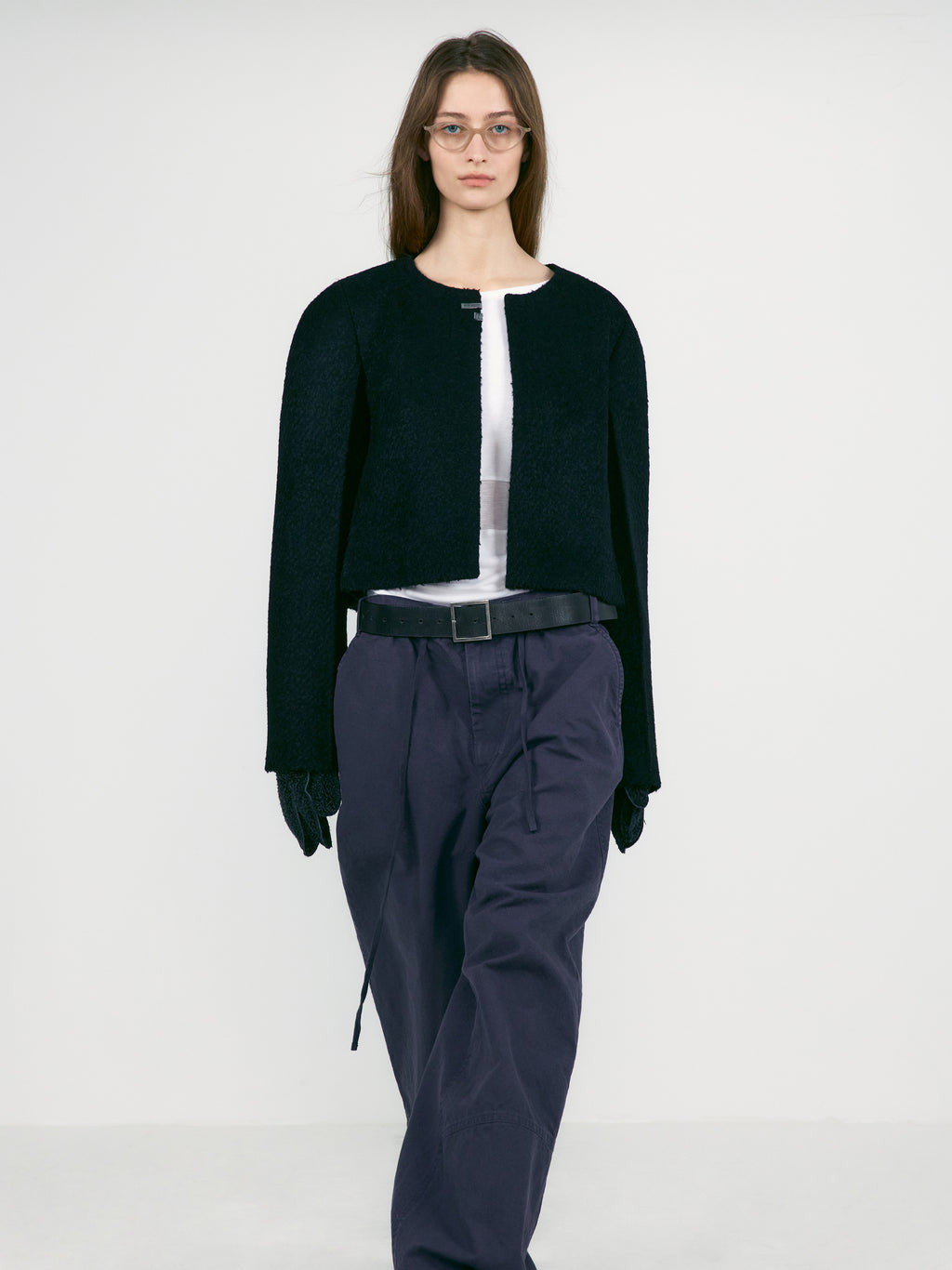 [low_classic] Hairy Boucle Wool Short Jacket
Black